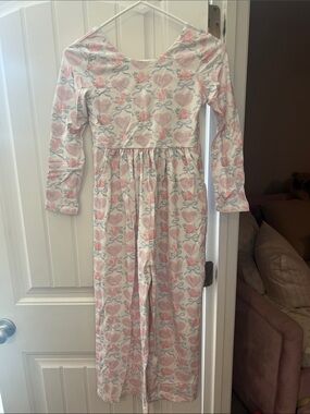 Long Sleeve Pink Heart & Floral Romper